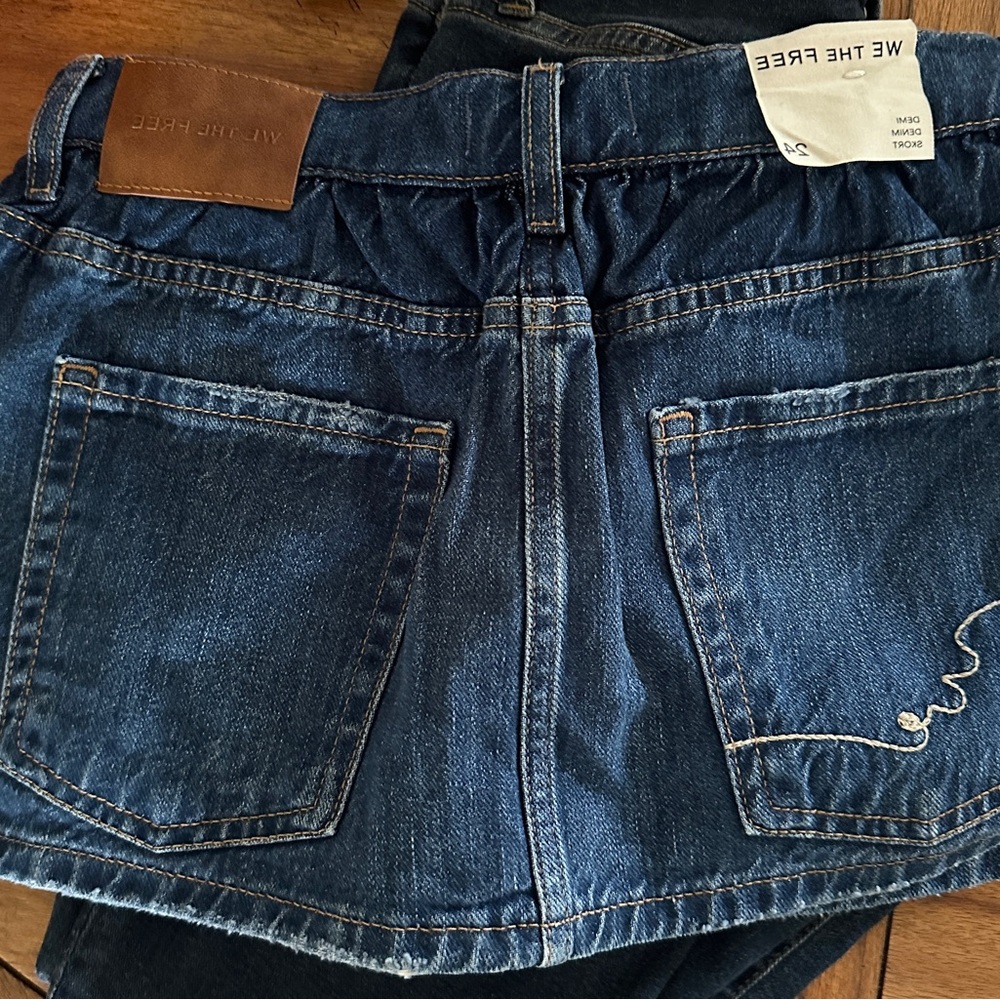 We The Free Blue Denim Mini Skirt - Picture 3 of 5